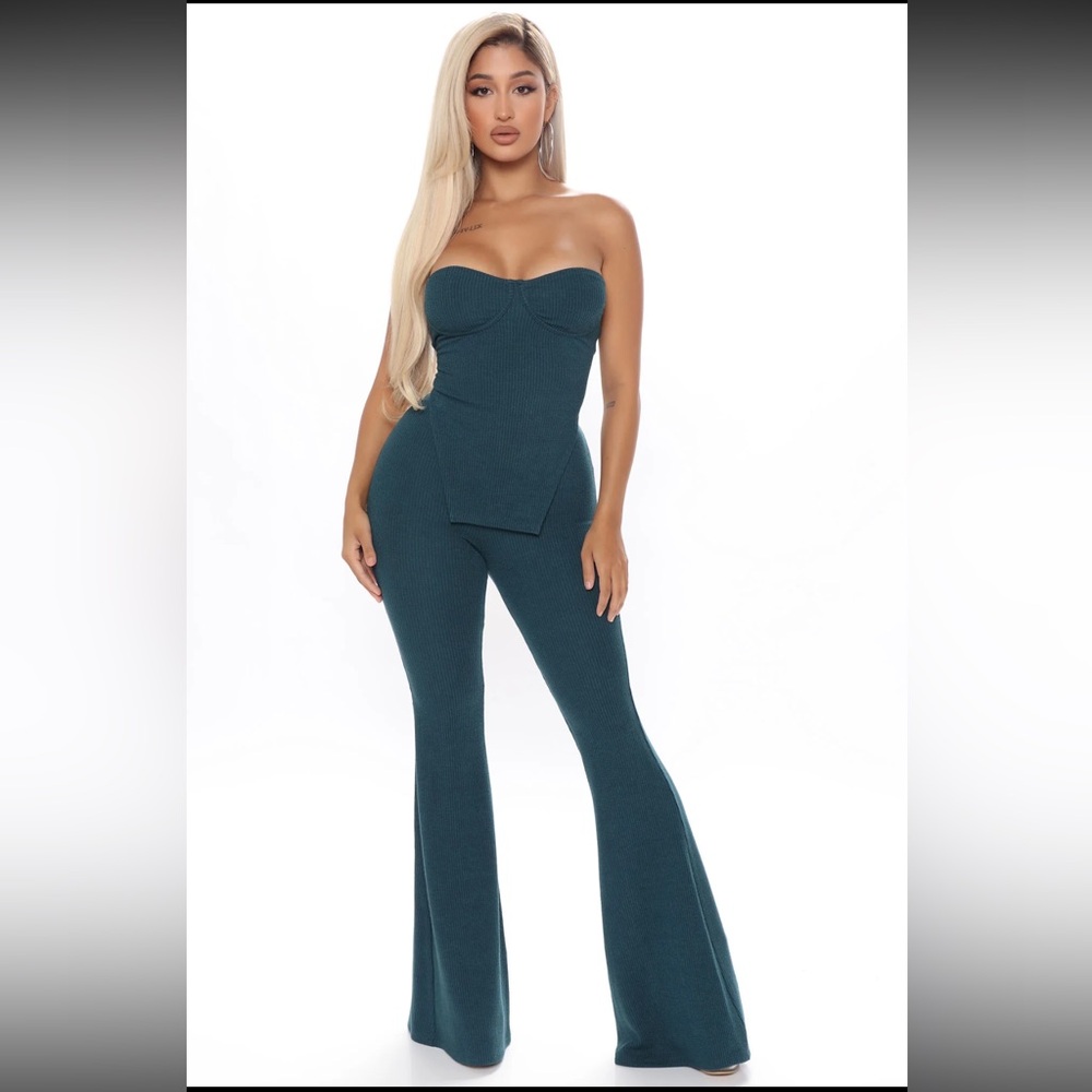 Hunter green pants set